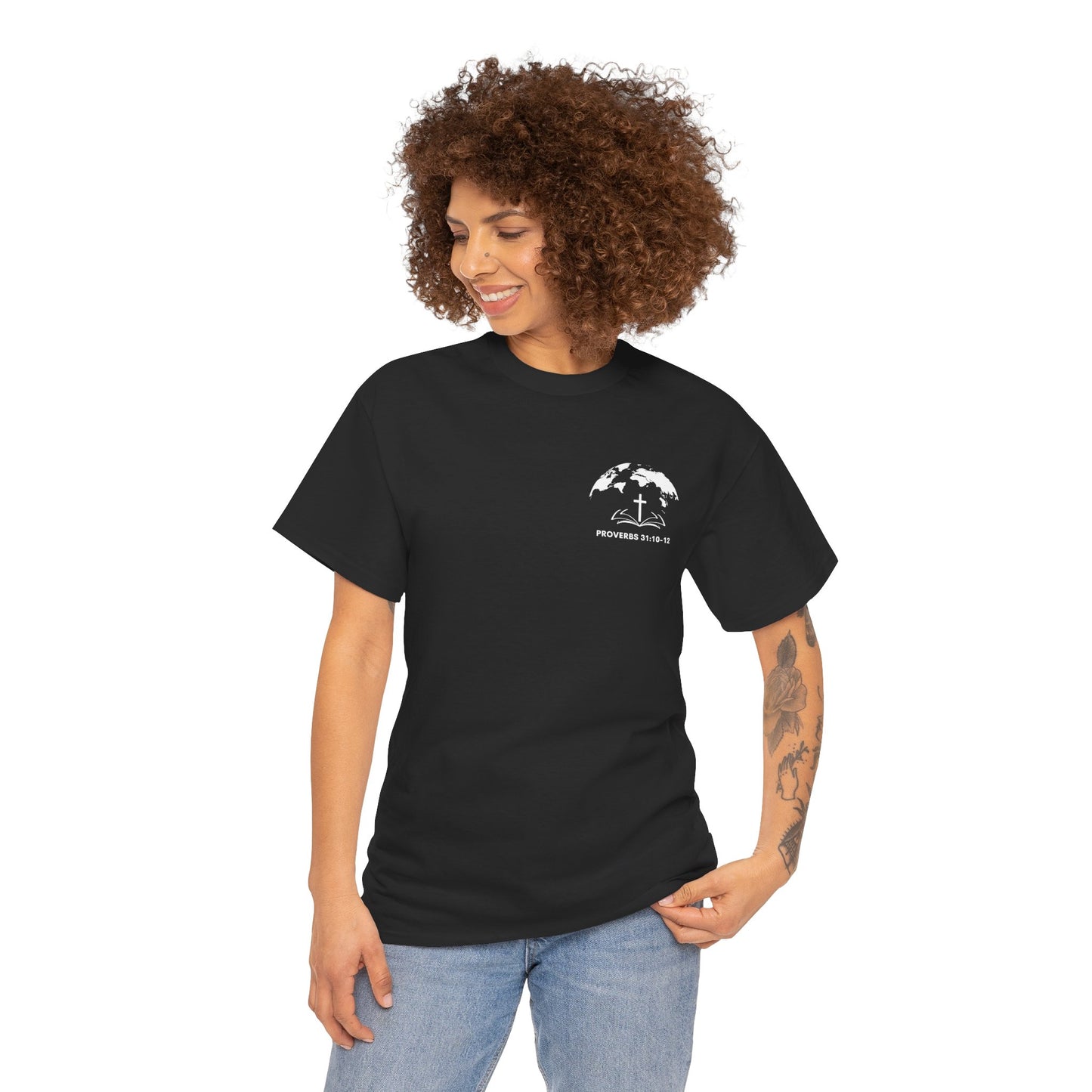 A Virtuous Woman Brings Peace - Unisex Heavy Cotton Tee