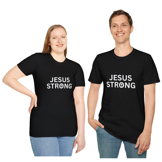 Black Jesus Strong Unisex Softstyle T-Shirt