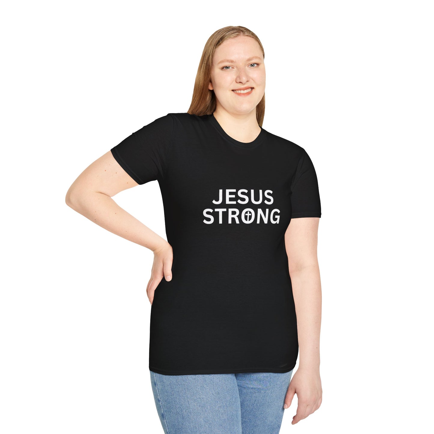 Black Jesus Strong Unisex Softstyle T-Shirt